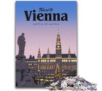 Rompecabezas de 1000 Piezas para Adolescentes y Adultos Visita Viena Rompecabezas para Adultos Toda la Familia a Partir de 14 años (26x38cm)
