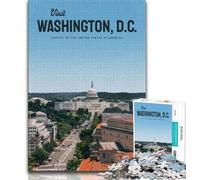 Rompecabezas de 1000 Piezas para Adolescentes y Adultos Visita Washington D C Juguetes, Juegos educativos y antiestrés Regalos y Juguetes geniales (38x26cm)