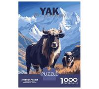 Rompecabezas De 1000 Piezas para Adolescentes Yak Mountain Rompecabezas para Adultos Juego Práctico Decoración Gran Regalo para Jugar 70x50cm/1000pcs