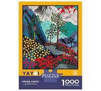 Rompecabezas De 1000 Piezas Para Adolescentes Yayoi Kusama Mountain Landscape Exhibition Poster Rompecabezas Para Adultos Juego Práctico Pero Divertido Y Humorístico Para Cumpleaños, Navidad 52x38cm/1