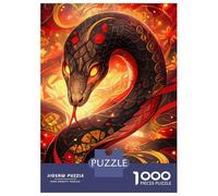 Rompecabezas De 1000 Piezas para Adolescentes Year of The Snake - Fiery Serpent Rompecabezas para Adultos Juegos Relajantes Vacaciones En Casa Matar El Tiempo 70x50cm/1000pcs