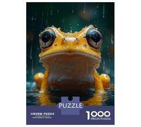 Rompecabezas De 1000 Piezas para Adolescentes Yellow Frog in The Rain Rompecabezas para Adultos Juguete Decoración De Pared Decoración De Pared Juego Desafiante Regalos 52x38cm/1000pcs