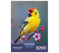 Rompecabezas De 1000 Piezas para Adolescentes Yellow Goldfinch Bird on Branch Rompecabezas para Adultos Juguetes De Bricolaje Decoración del Hogar Regalo De Cumpleaños, Regalos, 38x26cm/1000pcs