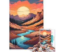 Rompecabezas de 1000 Piezas para Adolescentes Yellowstone Majesty at Sunset un desafío para la Inteligencia Cerebral Juguetes adictivos Juegos Divertidos Mejora la Memoria Regalos artísticos 38x26cm