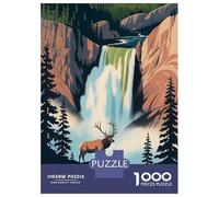 Rompecabezas De 1000 Piezas para Adolescentes Yellowstone National Park Vintage Style Rompecabezas para Adultos Juego Familiar Decoración del Hogar Regalos para Reducir El Estrés 70x50cm/1000pcs