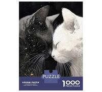 Rompecabezas De 1000 Piezas para Adolescentes Yin and Yang Cats Rompecabezas para Adultos Juguetes Antiestrés Difícil Difícil Desafiante De Completar 38x26cm/1000pcs
