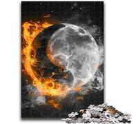Rompecabezas de 1000 Piezas para Adolescentes, Yin y Yang, Ideal para la interacción Entre Padres e Hijos y la reducción del estrés (26x38cm)