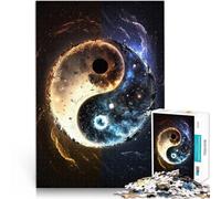 Rompecabezas de 1000 Piezas para Adolescentes Yin y Yang Matar el Tiempo en Vacaciones en casa Juego Educativo para cumpleaños y Navidad. 38x26cm