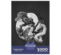 Rompecabezas De 1000 Piezas para Adolescentes Yin Yang Bonsai Dragon Rompecabezas para Adultos Juego Familiar Decoración del Hogar Regalos para Reducir El Estrés 70x50cm/1000pcs