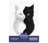 Rompecabezas De 1000 Piezas para Adolescentes Yin Yang Cats Rompecabezas para Adultos Juegos De Relajación Ensamblaje De Patrones Diversión En Casa Actividades, 38x26cm/1000pcs