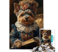 Rompecabezas de 1000 Piezas para Adolescentes Yorkshire Terrier Duquesa Renacentista Rompecabezas para Adultos Juegos Divertidos Mejora la Memoria Ayuda a ejercitar el Cerebro (Tamaño 50x75cm)