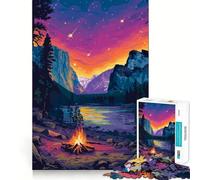 Rompecabezas de 1000 Piezas para Adolescentes Yosemite Retro Pixel Art Arte Corte Preciso Juego Divertido para Concentrarse Tiempo de Juego Relajante Regalo de Cumpleaños Divertido (50x75cm)