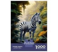 Rompecabezas De 1000 Piezas para Adolescentes Zebra Animal Art Rompecabezas para Adultos Juegos De Relajación Ensamblaje De Patrones Diversión En Casa Actividades, 38x26cm/1000pcs