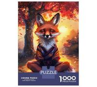 Rompecabezas De 1000 Piezas para Adolescentes Zen Meditating Fox Rompecabezas para Adultos Juego Familiar Difícil Difícil Cumpleaños Y Navidad 70x50cm/1000pcs