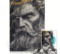 Rompecabezas de 1000 Piezas para Adolescentes Zeus Dios del Trueno Juegos educativos Regalo de cumpleaños colección de Artistas Bellas Artes 38x52cm