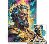 Rompecabezas de 1000 Piezas para Adolescentes Zeus Rey del Monte Olimpo Juegos relajantes decoración de Pared Ideal para cumpleaños y Navidad 50x75cm
