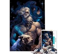 Rompecabezas de 1000 Piezas para Adolescentes Zeus y su compañero Diversión en casa decoración artística para el hogar Juegos Familiares Apto para Mayores de 14 años (50x75cm)
