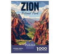 Rompecabezas De 1000 Piezas para Adolescentes Zion National Park Rompecabezas para Adolescentes Juego Familiar Mejora La Memoria Cumpleaños Y Navidad 38x26cm/1000pcs