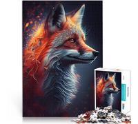 Rompecabezas de 1000 Piezas para Adolescentes Zorro Animal Entrena tu Cerebro y Tus Manos Decoración de Pared cumpleaños y Navidad 75x50cm