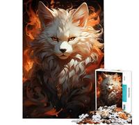 Rompecabezas de 1000 Piezas para Adolescentes Zorro de Fuego Blanco Ed Relax Games Juguetes adictivos para Cultivar la Paciencia un Gran Regalo un desafío difícil (tamaño 38x26cm)