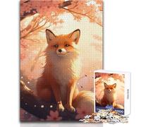 Rompecabezas de 1000 Piezas para Adolescentes: Zorro en el Bosque Divertido Juego cognitivo de Aprendizaje reflexivo Tamaño: 50x75cm