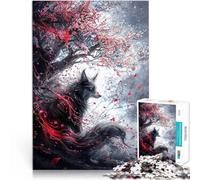 Rompecabezas de 1000 Piezas para Adolescentes Zorro Kitsune Entrena tu Cerebro y Tus Manos Interacción Entre Padres e Hijos 38x26cm