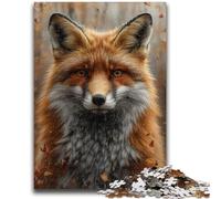 Rompecabezas de 1000 Piezas para Adolescentes Zorro otoñal, un Juego desafiante para Disfrutar en Familia con Piezas aleatorias Que se entrelazan por Completo, 50x75cm