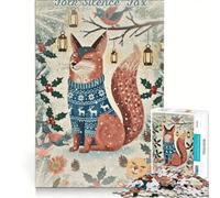 Rompecabezas de 1000 Piezas para Adolescentes Zorro silencioso, decoración de Pared, Ideal para Pasar el Tiempo en casa Durante Las Vacaciones y para Fortalecer el Amor en Pareja 50x75cm