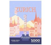 Rompecabezas De 1000 Piezas para Adolescentes Zurich, Switzerland Travel Rompecabezas para Adolescentes Juegos Relajantes Decoración Perfecta Regalos De Cumpleaños Y Únicos 52x38cm/1000pcs