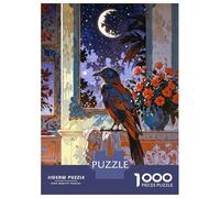 Rompecabezas De 1000 Piezas para Adultos A Crow on Fabric Rompecabezas para Adultos Juegos Familiares Una Obra De Arte Ayuda A Ejercitar El Cerebro 70x50cm/1000pcs