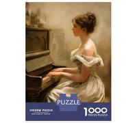 Rompecabezas De 1000 Piezas para Adultos A Serenade at The Piano Rompecabezas para Adultos Juegos De Relajación Desafío Difícil Ayuda A Ejercitar El Cerebro 38x26cm/1000pcs