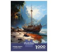 Rompecabezas De 1000 Piezas para Adultos Abandoned Shipwreck on Rocky Shore Rompecabezas para Adultos Juegos Relajantes Pero Divertidos Y Humorísticos Juego Desafiante Regalos 70x50cm/1000pcs
