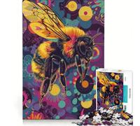 Rompecabezas de 1000 Piezas para Adultos Abeja psicodélica Juegos educativos decoración para el hogar colección de Artistas Bellas Artes 38x52cm