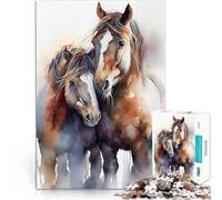 Rompecabezas de 1000 Piezas para Adultos Abrazo de Caballo Entrena tu Cerebro y Tus Manos Cada Pieza es única: un desafiante y Divertido Juego Familiar 38x26cm