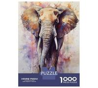 Rompecabezas De 1000 Piezas para Adultos Abstract African Elephant Rompecabezas para Adultos Juegos Divertidos Análisis Y Lógica Regalos para Amigos Y Familiares 52x38cm/1000pcs