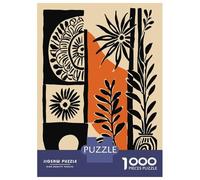 Rompecabezas De 1000 Piezas Para Adultos Abstract Botanical Illustration with Geometric Shapes Rompecabezas Para Adultos Juguete Decoración De Pared Decoración Del Hogar Interacción Entre Padres E Hij