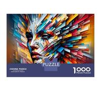 Rompecabezas De 1000 Piezas para Adultos Abstract Colorful Woman Art Rompecabezas para Adultos Juegos Divertidos Una Obra De Arte Oferta como Regalos para Toda La Familia 38x26cm/1000pcs