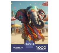 Rompecabezas De 1000 Piezas para Adultos Abstract Elephant Rompecabezas para Adultos Juegos Relajantes Análisis Y Lógica Oferta como Regalos para Toda La Familia 70x50cm/1000pcs