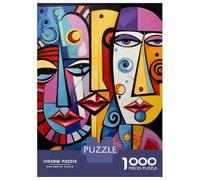 Rompecabezas De 1000 Piezas para Adultos Abstract Faces Art Print Rompecabezas para Adultos Juego Familiar Decoración De Pared Oferta como Regalos para Toda La Familia 70x50cm/1000pcs