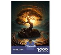Rompecabezas De 1000 Piezas para Adultos Abstract Golden Tree in A Vortex Rompecabezas Antiestrés Juguetes Difíciles Cumpleaños Y Navidad 70x50cm/1000pcs