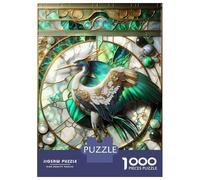 Rompecabezas De 1000 Piezas para Adultos Abstract Japanese Crane Rompecabezas De Juguete Decoración De Pared Una Obra De Arte Cumpleaños Y Navidad 38x26cm/1000pcs