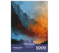 Rompecabezas De 1000 Piezas para Adultos Abstract Mountain Lake Painting Rompecabezas para Adultos Juguetes DIY Una Obra De Arte Regalo De Cumpleaños, Regalos, 38x26cm/1000pcs