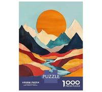Rompecabezas De 1000 Piezas para Adultos Abstract Mountain Landscape Art Print Rompecabezas para Adultos Juegos Familiares Carrera De Velocidad Manual Regalo De Cumpleaños, Regalos, 52x38cm/1000pcs