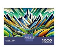 Rompecabezas De 1000 Piezas para Adultos Abstract Mountain Landscape Art Rompecabezas Práctico Juego Decoración del Hogar Cumpleaños Y Navidad 38x26cm/1000pcs