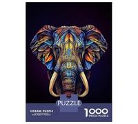 Rompecabezas De 1000 Piezas para Adultos Abstract Ornate Elephant Rompecabezas Juego De Ingenio Una Obra De Arte Cumpleaños Y Navidad 70x50cm/1000pcs