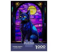 Rompecabezas De 1000 Piezas para Adultos Abstract Russian Blue Cat Rompecabezas De Juguete Decoración De Pared Una Obra De Arte Cumpleaños Y Navidad 38x26cm/1000pcs