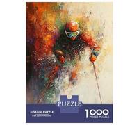 Rompecabezas De 1000 Piezas para Adultos Abstract Skier Art - Winter Sports Action Rompecabezas para Adolescentes Juego Práctico Desafío Difícil Regalo De Cumpleaños, Regalos, 70x50cm/1000pcs