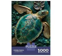 Rompecabezas De 1000 Piezas para Adultos Abstract Turtle Kintsugi Rompecabezas para Adultos Juegos Familiares Desafío Difícil para Cumpleaños, Navidad 52x38cm/1000pcs
