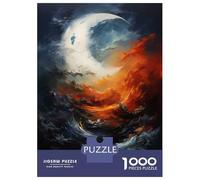 Rompecabezas De 1000 Piezas para Adultos Abstract Yin Yang Painting Rompecabezas para Adultos Juegos Familiares Una Obra De Arte Ayuda A Ejercitar El Cerebro 38x26cm/1000pcs