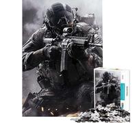 Rompecabezas de 1000 Piezas para Adultos Acción Militar Soldado Ayuda a ejercitar el Cerebro Actividades Familiares Juegos relajantes para Mayores de 14 años (50x75cm)